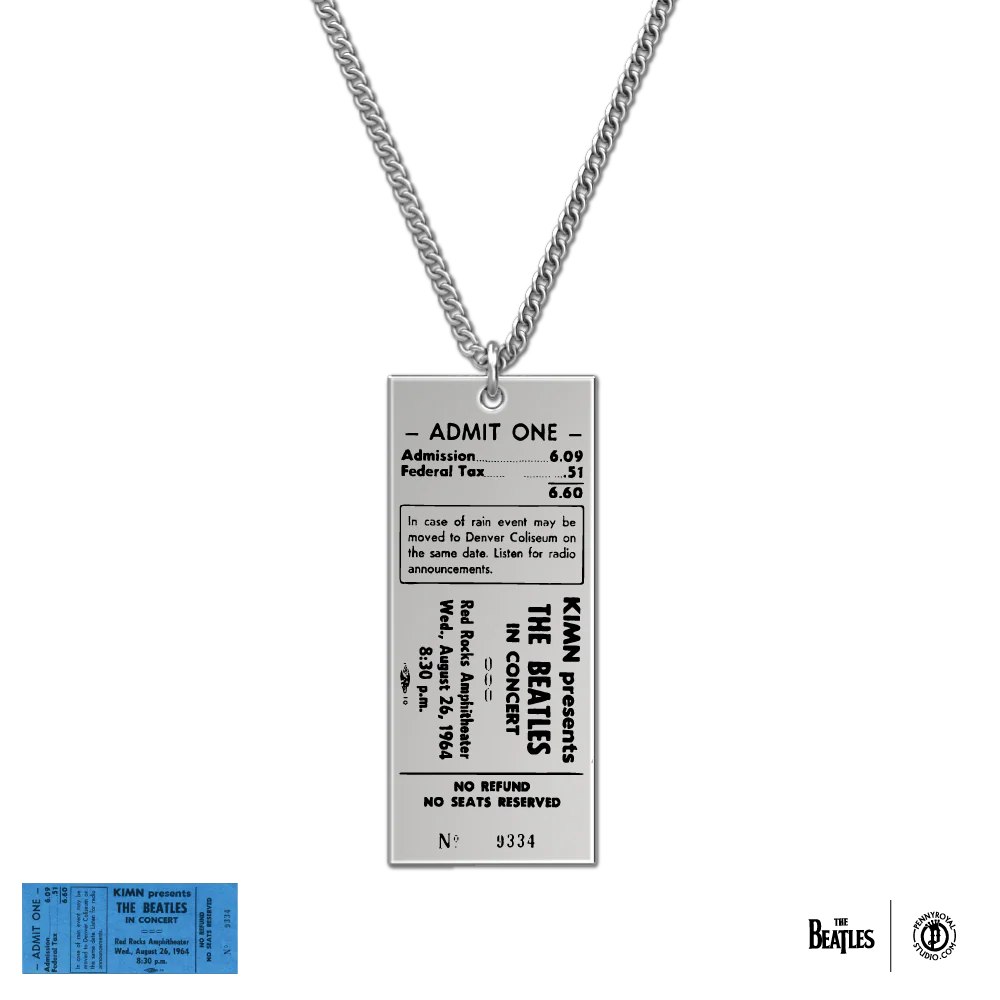 1964 Tour Ticket Necklace 7 - Denver 8/26/64