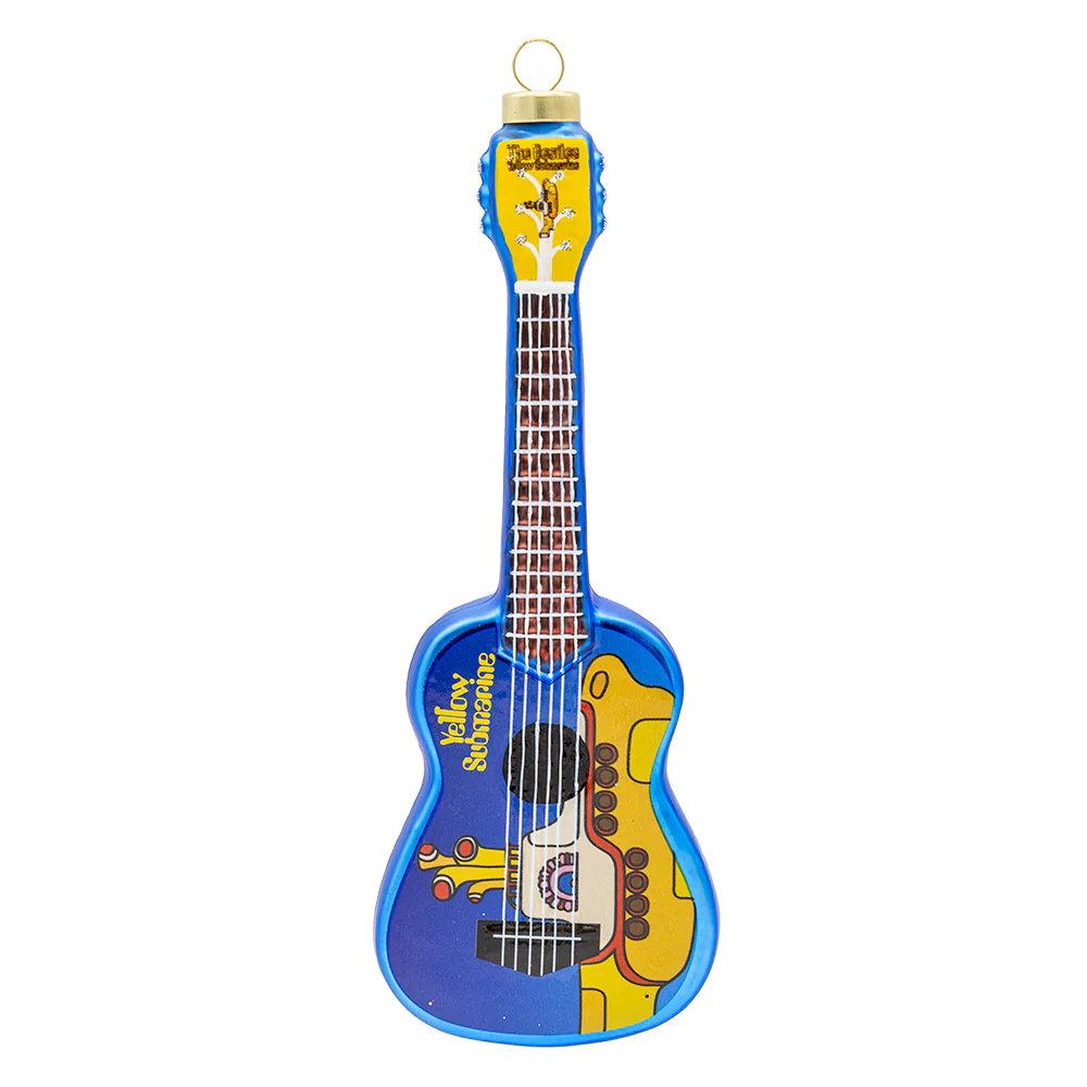 Beatles x Kat + Annie Blue Yellow Submarine Guitar Ornament