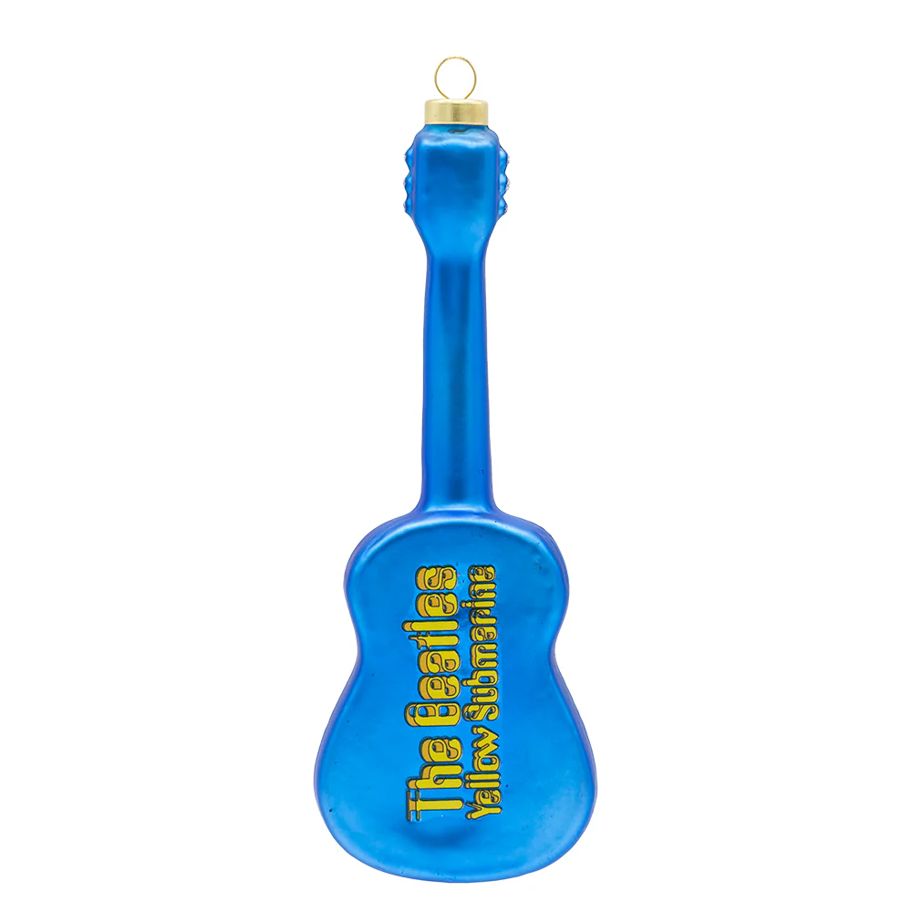 Beatles x Kat + Annie Blue Yellow Submarine Guitar Ornament - Image 2